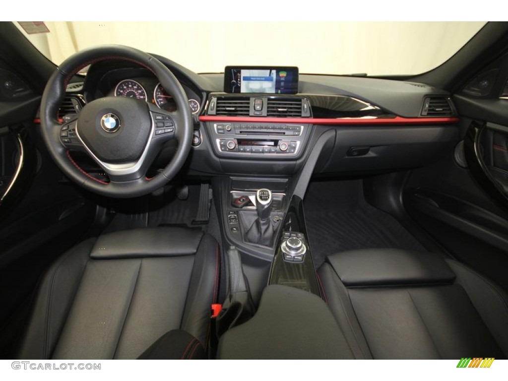 2012 BMW 3 Series 328i Sedan Black/Red Highlight Dashboard Photo #70780034