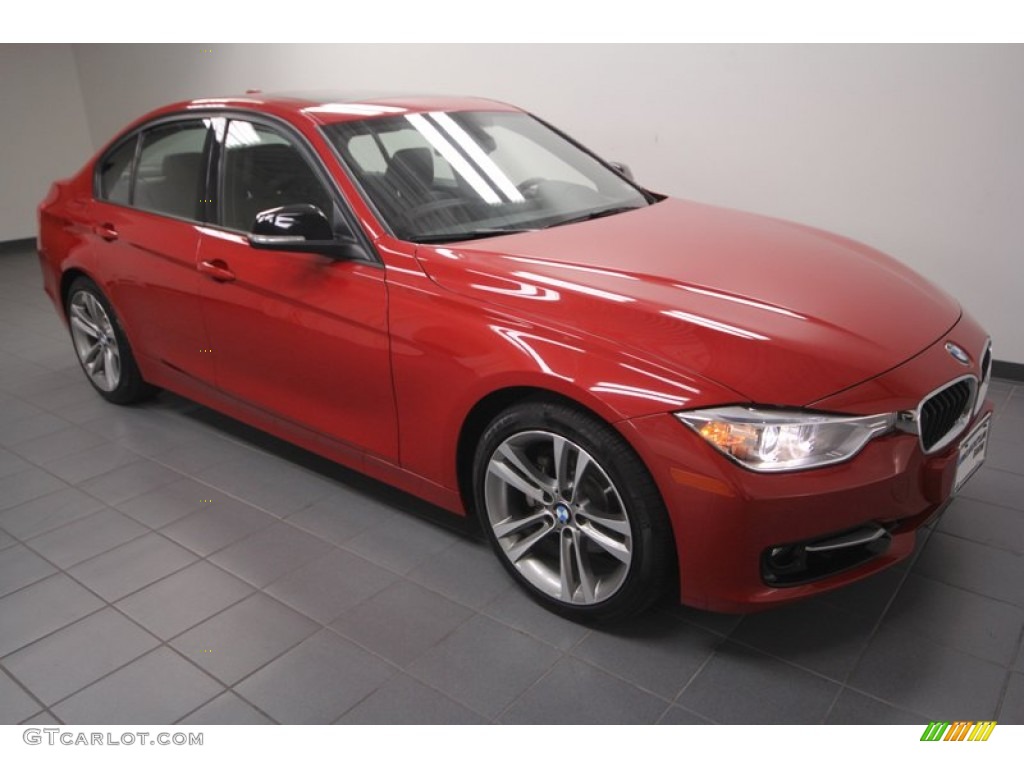 2012 3 Series 328i Sedan - Melbourne Red Metallic / Black/Red Highlight photo #8