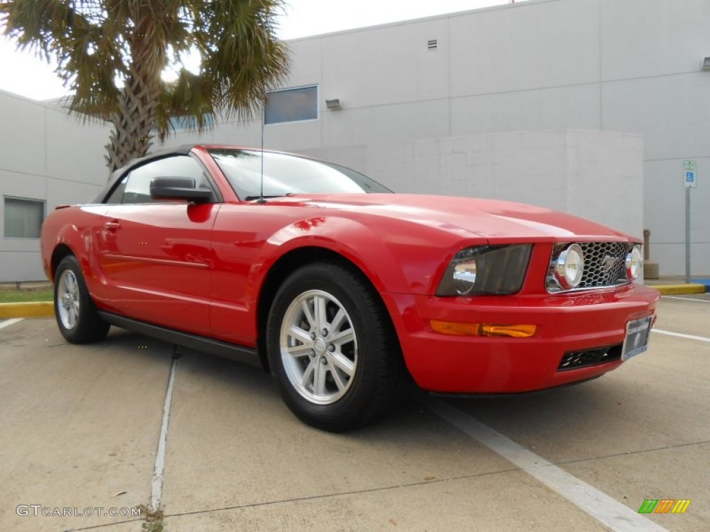 2007 Mustang V6 Premium Convertible - Torch Red / Light Graphite photo #1