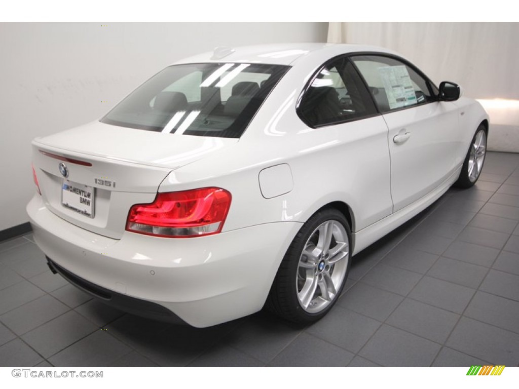 2013 1 Series 135i Coupe - Alpine White / Black photo #8