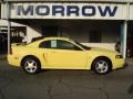 Zinc Yellow 2002 Ford Mustang V6 Coupe