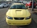 2002 Zinc Yellow Ford Mustang V6 Coupe  photo #3