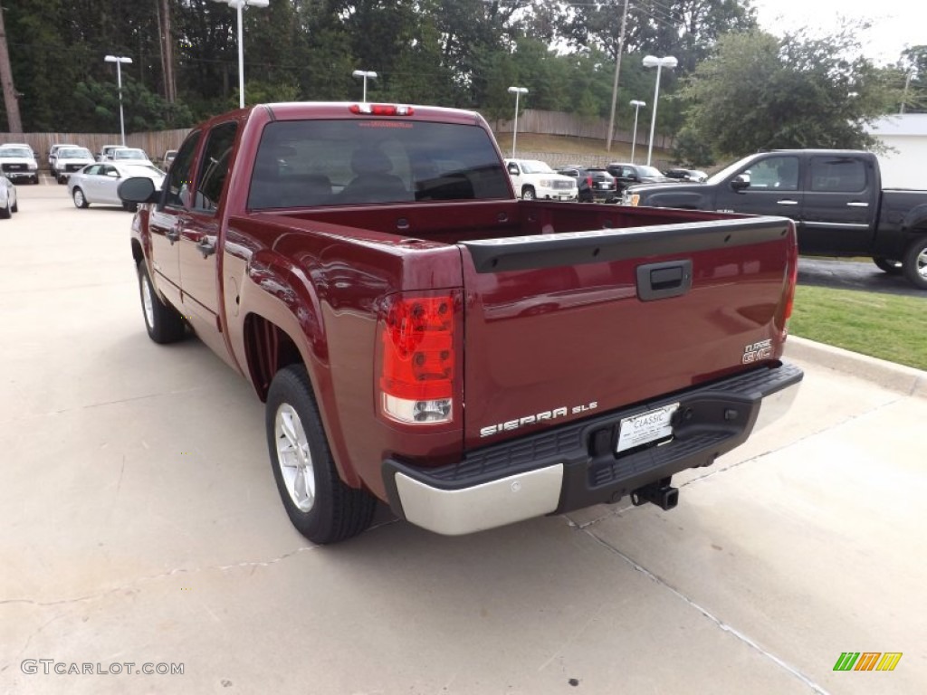 2013 Sierra 1500 SLE Crew Cab - Sonoma Red Metallic / Cocoa/Light Cashmere photo #3