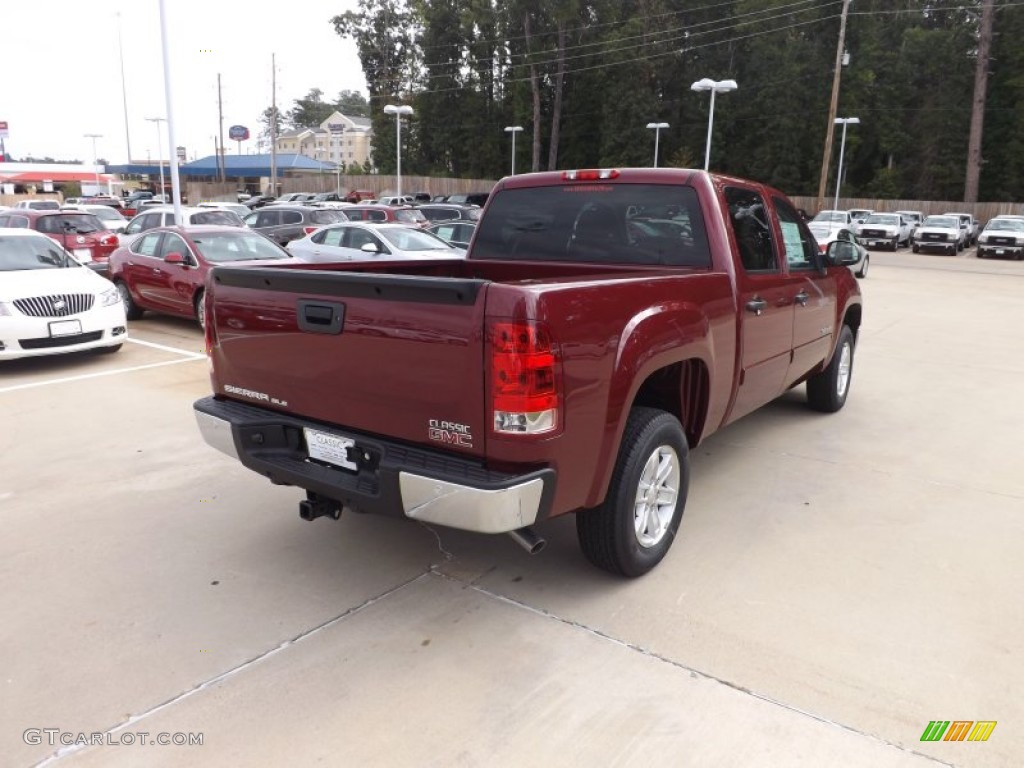 2013 Sierra 1500 SLE Crew Cab - Sonoma Red Metallic / Cocoa/Light Cashmere photo #5