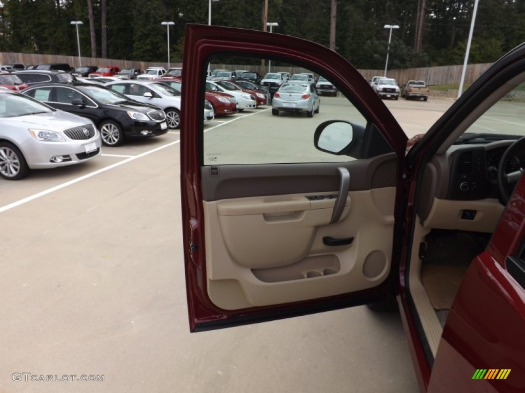 2013 Sierra 1500 SLE Crew Cab - Sonoma Red Metallic / Cocoa/Light Cashmere photo #14