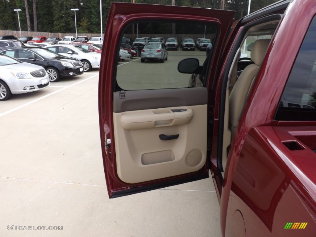 2013 Sierra 1500 SLE Crew Cab - Sonoma Red Metallic / Cocoa/Light Cashmere photo #15