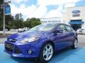 2013 Performance Blue Ford Focus Titanium Sedan  photo #1