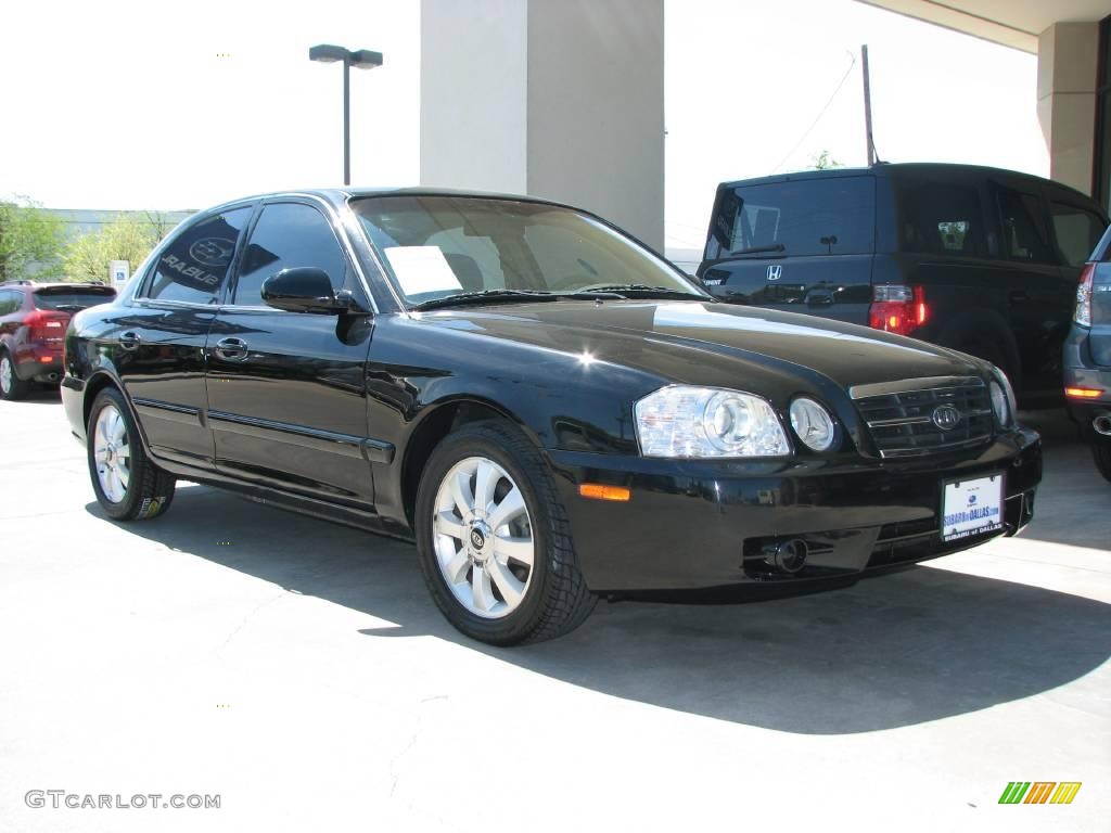 2005 Optima EX V6 - Black / Beige photo #1