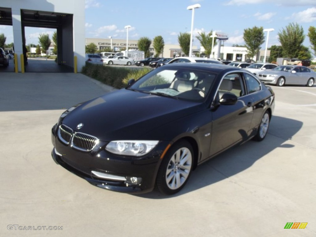 2013 3 Series 328i Coupe - Jet Black / Oyster photo #1