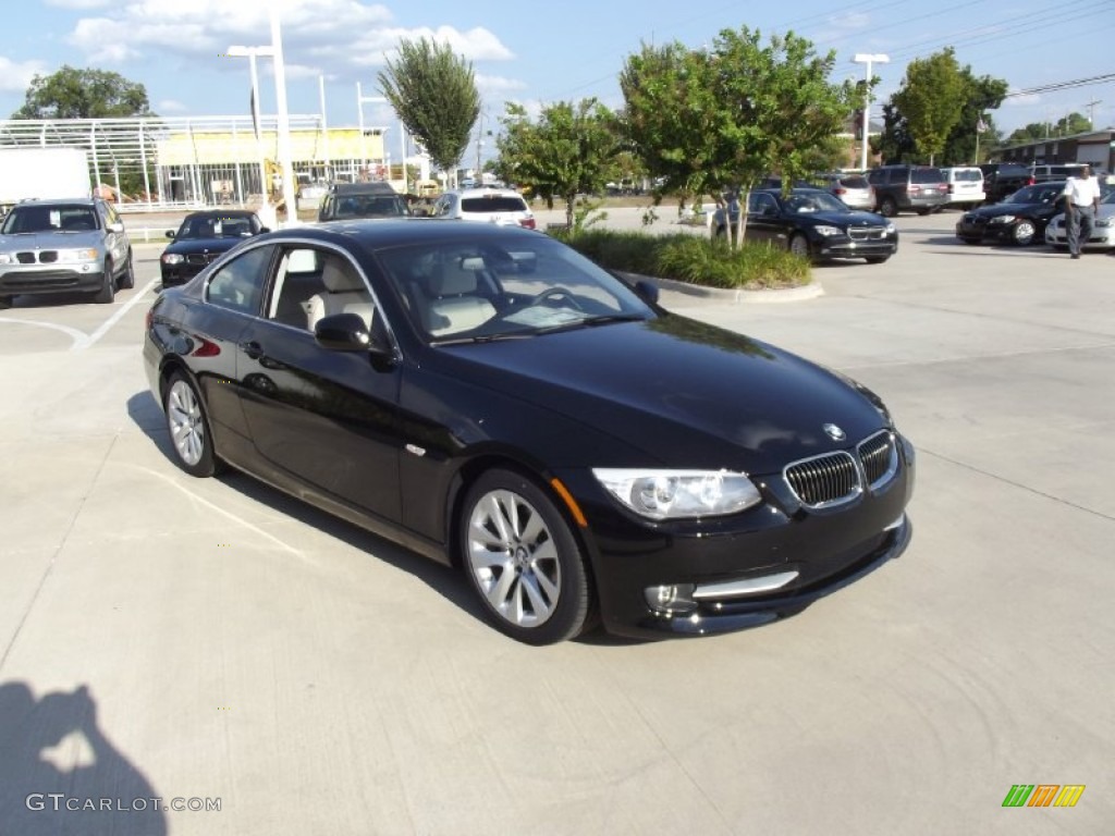 2013 3 Series 328i Coupe - Jet Black / Oyster photo #2