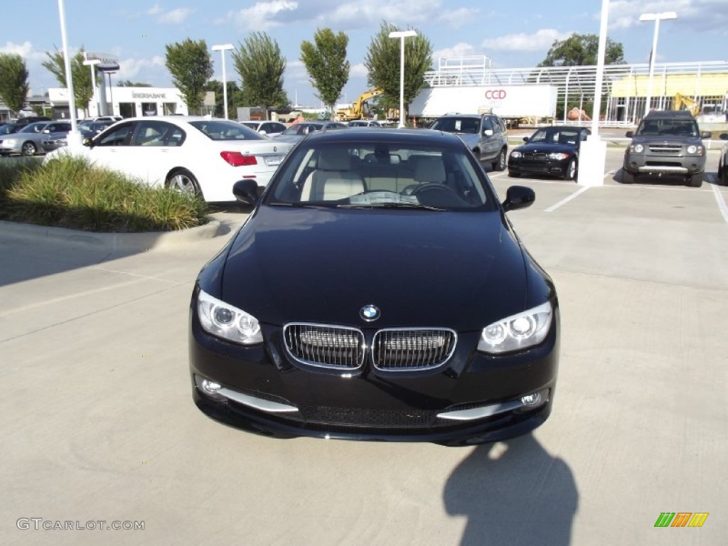 2013 3 Series 328i Coupe - Jet Black / Oyster photo #7