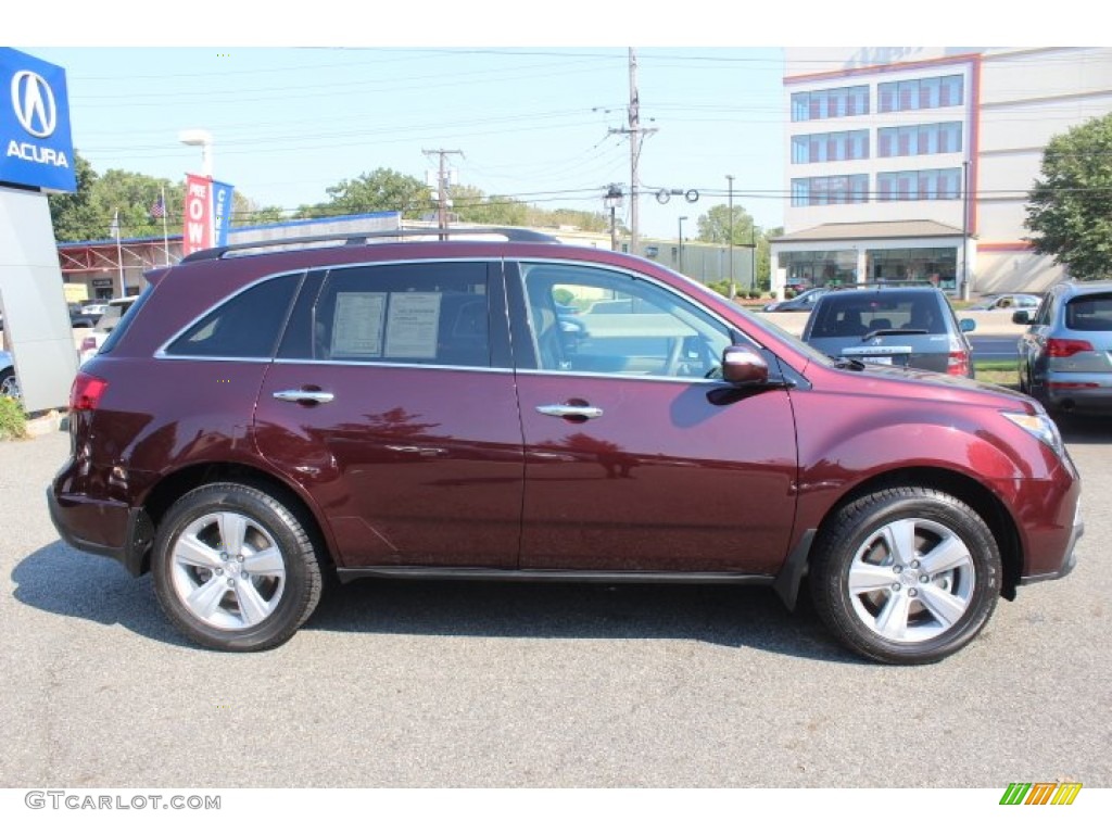 Dark Cherry Pearl 2010 Acura MDX Standard MDX Model Exterior Photo #70791122