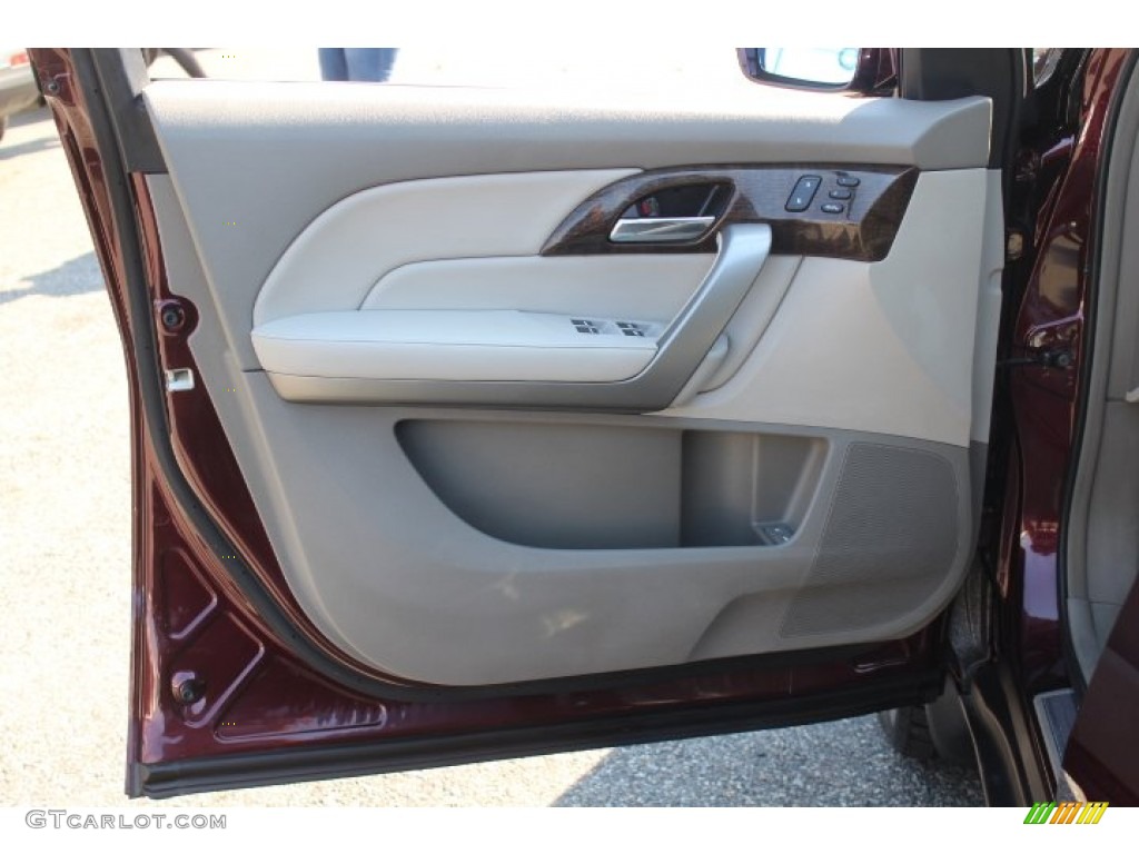2010 Acura MDX Standard MDX Model Taupe Gray Door Panel Photo #70791188