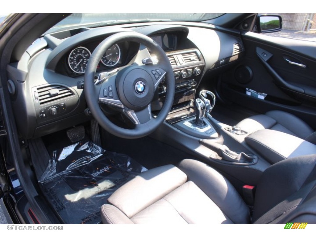 Black Dakota Leather Interior 2009 BMW 6 Series 650i Convertible Photo #70791557