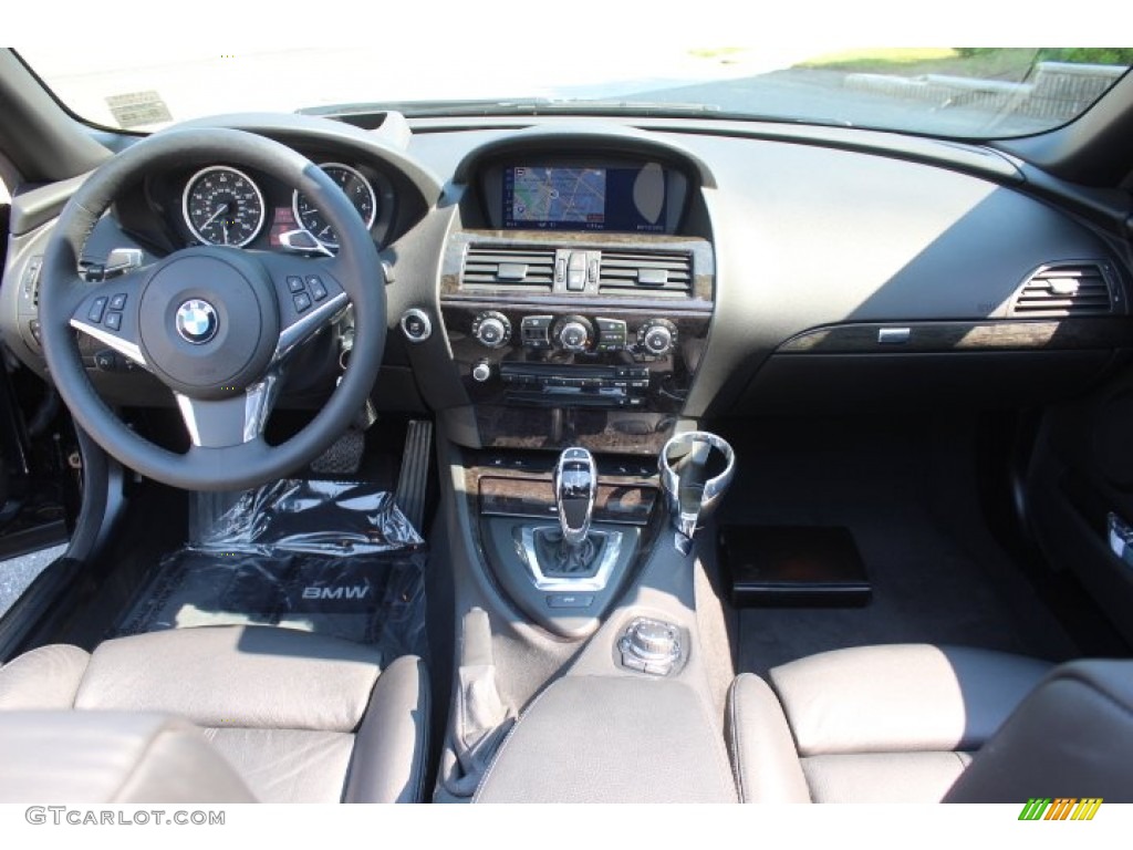 2009 BMW 6 Series 650i Convertible Black Dakota Leather Dashboard Photo #70791584