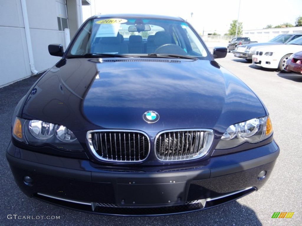 2003 3 Series 330i Sedan - Orient Blue Metallic / Grey photo #3