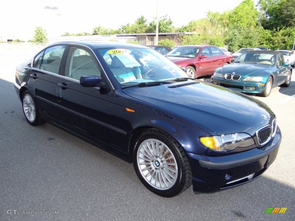 2003 3 Series 330i Sedan - Orient Blue Metallic / Grey photo #5