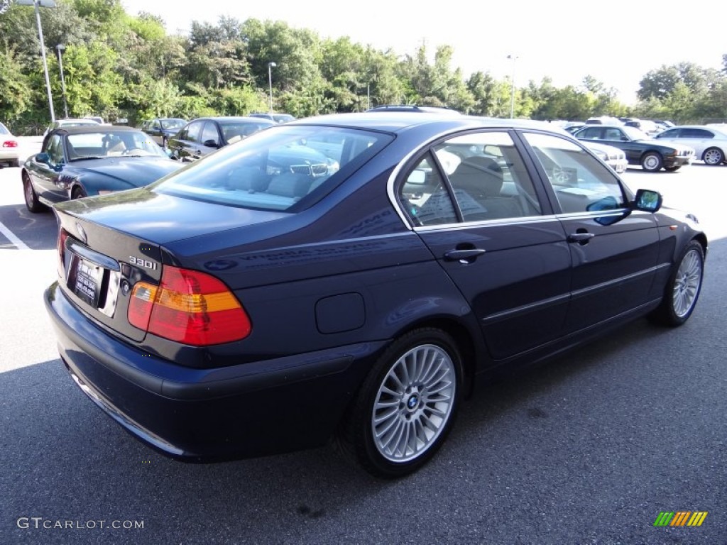 2003 3 Series 330i Sedan - Orient Blue Metallic / Grey photo #6