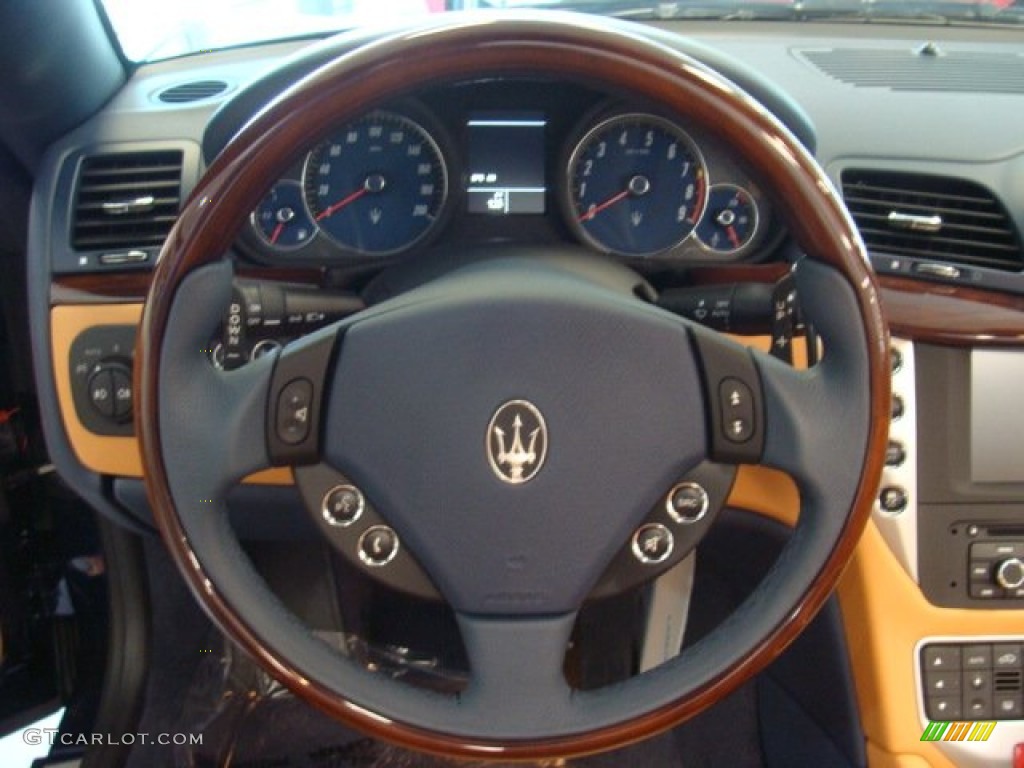 2013 Maserati GranTurismo Convertible GranCabrio Cuoio Steering Wheel Photo #70795130