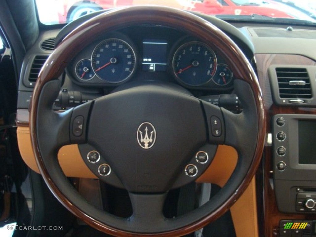 2013 Maserati Quattroporte S Cuoio Steering Wheel Photo #70795676