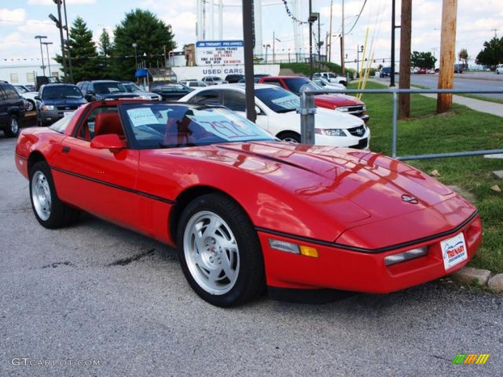 1990 Corvette Coupe - Bright Red / Red photo #2