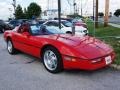 1990 Bright Red Chevrolet Corvette Coupe  photo #2