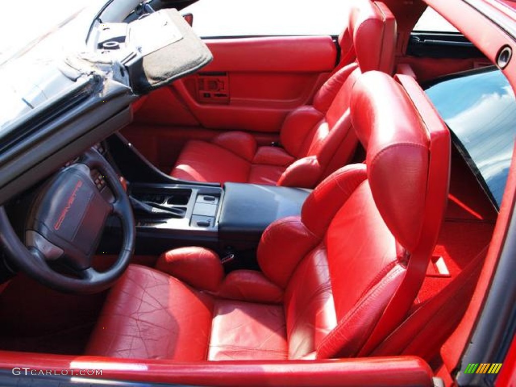 1990 Corvette Coupe - Bright Red / Red photo #4