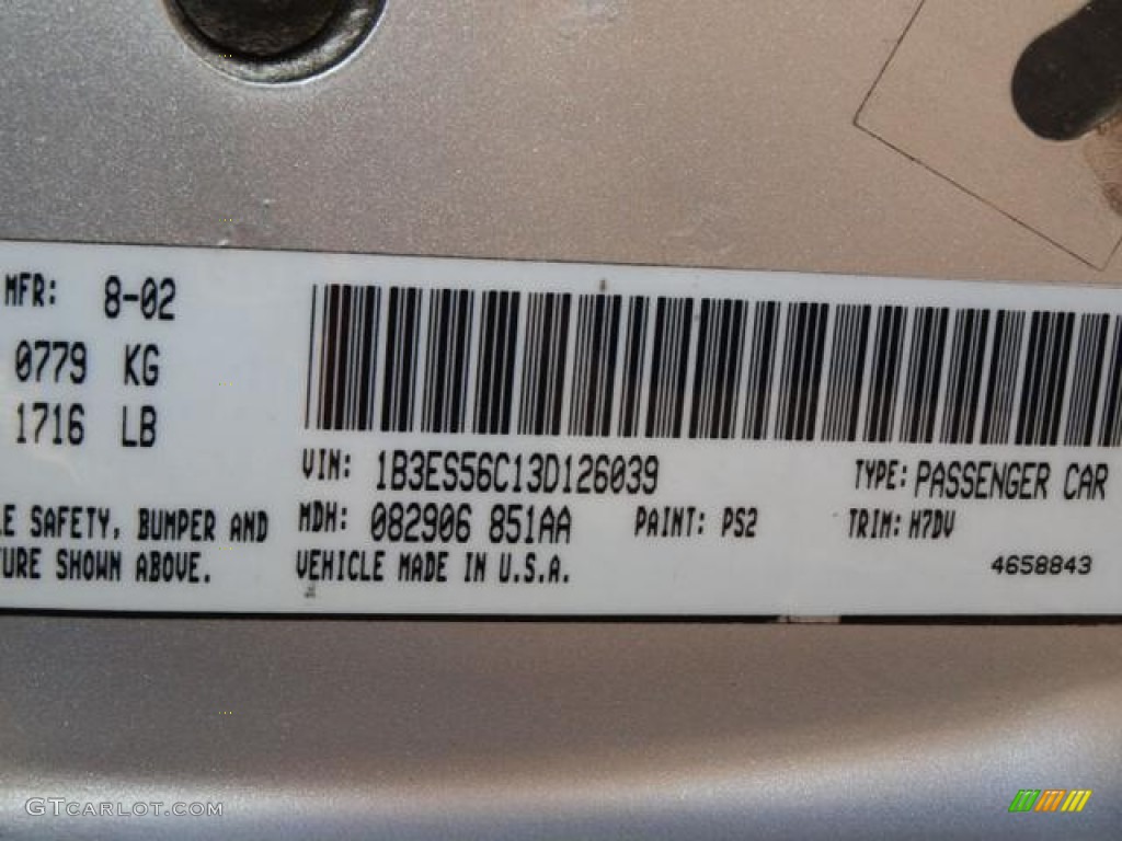 2003 Neon SXT - Bright Silver Metallic / Dark Slate Gray photo #6