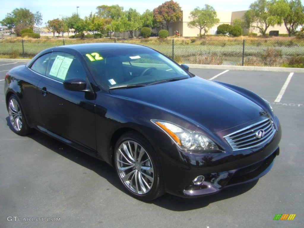 2012 G 37 S Sport Convertible - Malbec Black / Graphite photo #1