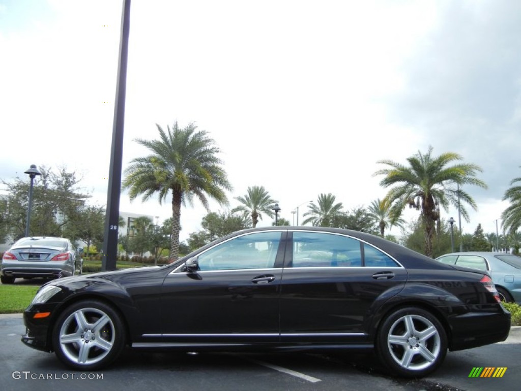 designo Mocha Black 2008 Mercedes-Benz S 550 Sedan Exterior Photo #70798085