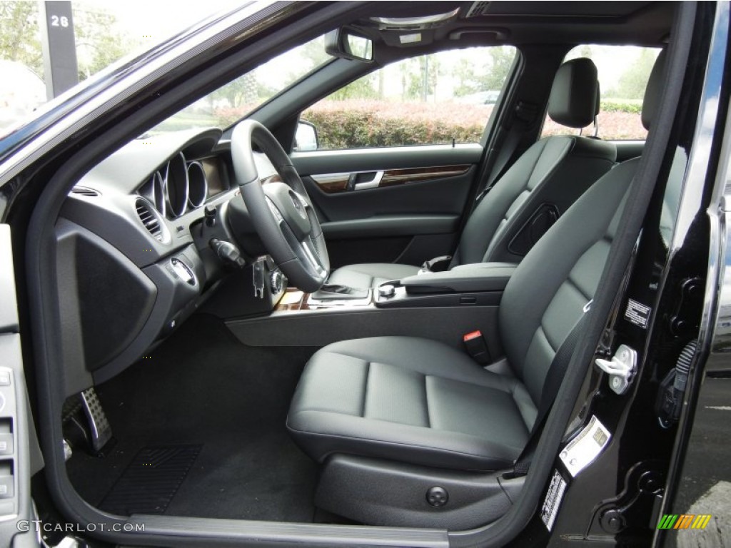 Black Interior 2012 Mercedes-Benz C 250 Sport Photo #70798394