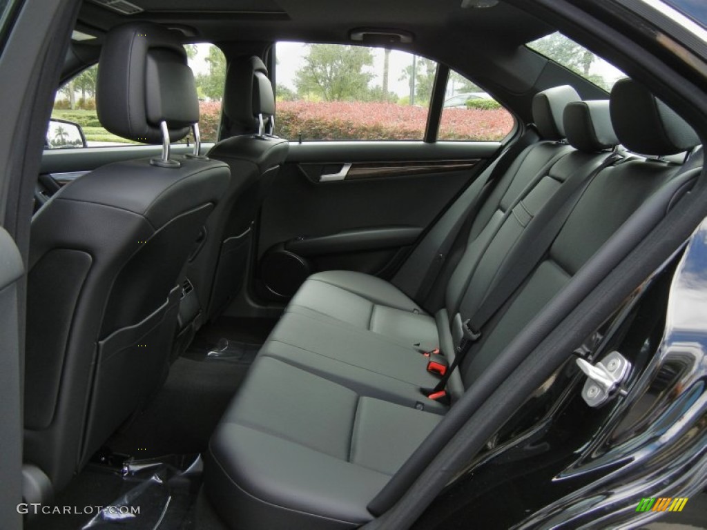 Black Interior 2012 Mercedes-Benz C 250 Sport Photo #70798409