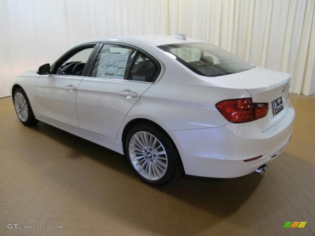 2013 3 Series 328i Sedan - Mineral White Metallic / Saddle Brown photo #3