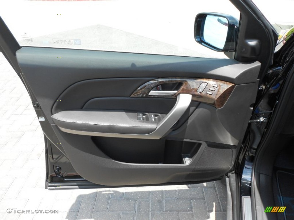 2013 Acura MDX SH-AWD Advance Ebony Door Panel Photo #70802960