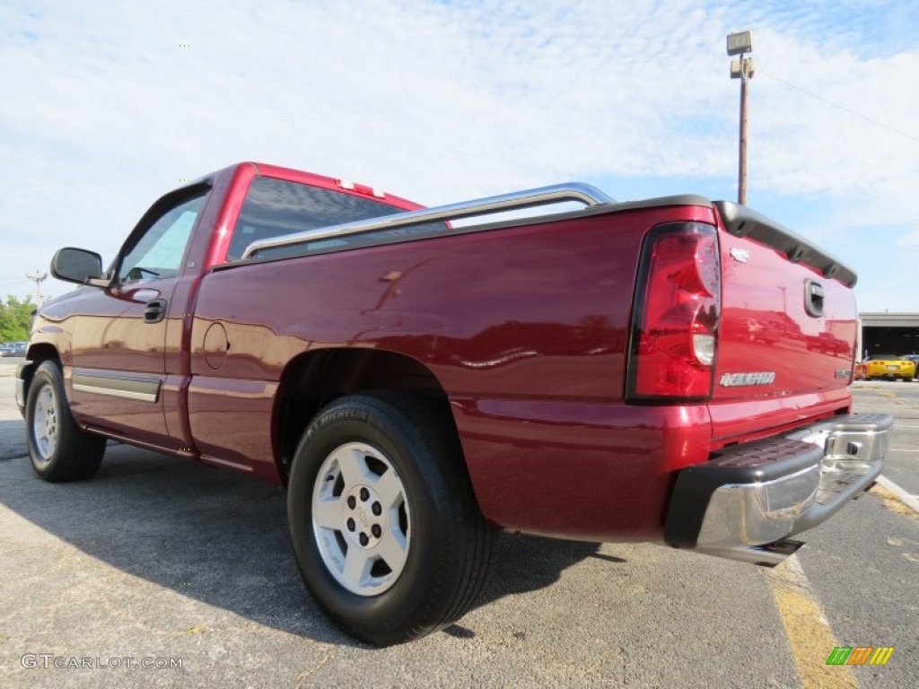 2005 Silverado 1500 LS Regular Cab - Sport Red Metallic / Dark Charcoal photo #5