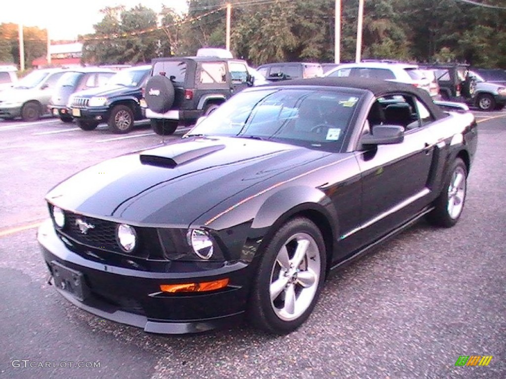 2008 Mustang GT/CS California Special Convertible - Black / Charcoal Black/Dove photo #1