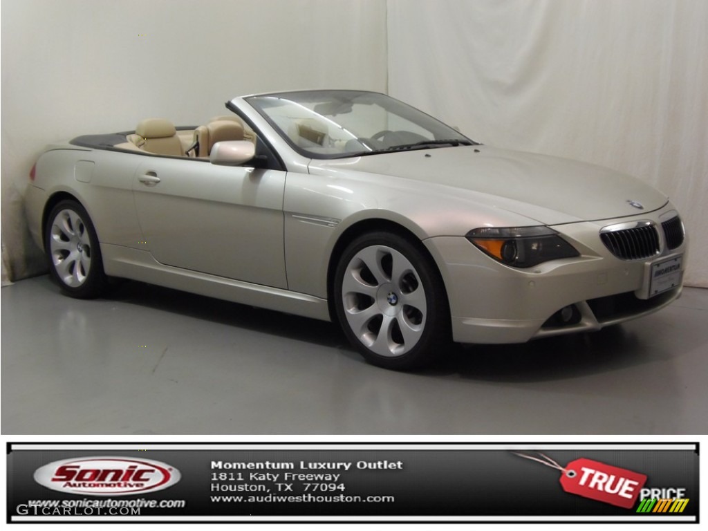 2004 6 Series 645i Convertible - Mineral Silver Metallic / Creme Beige photo #1