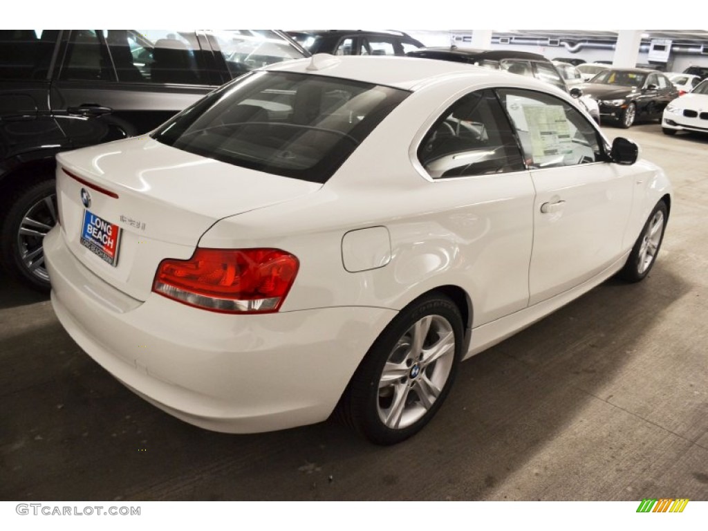 2013 1 Series 128i Coupe - Alpine White / Black photo #4