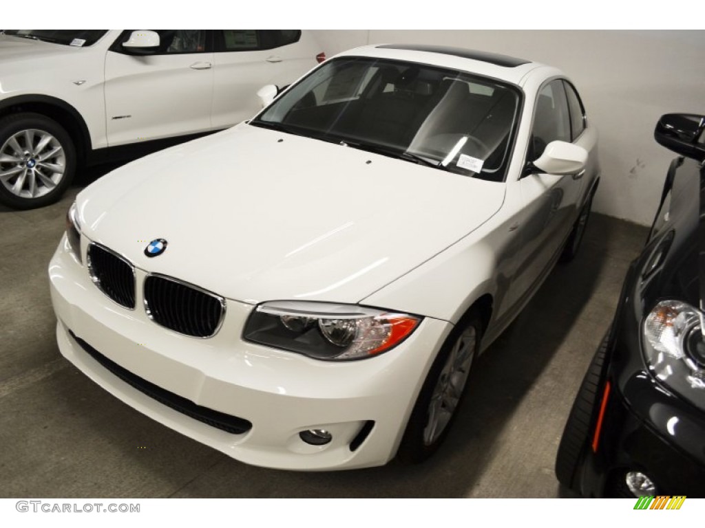 2013 1 Series 128i Coupe - Alpine White / Black photo #9