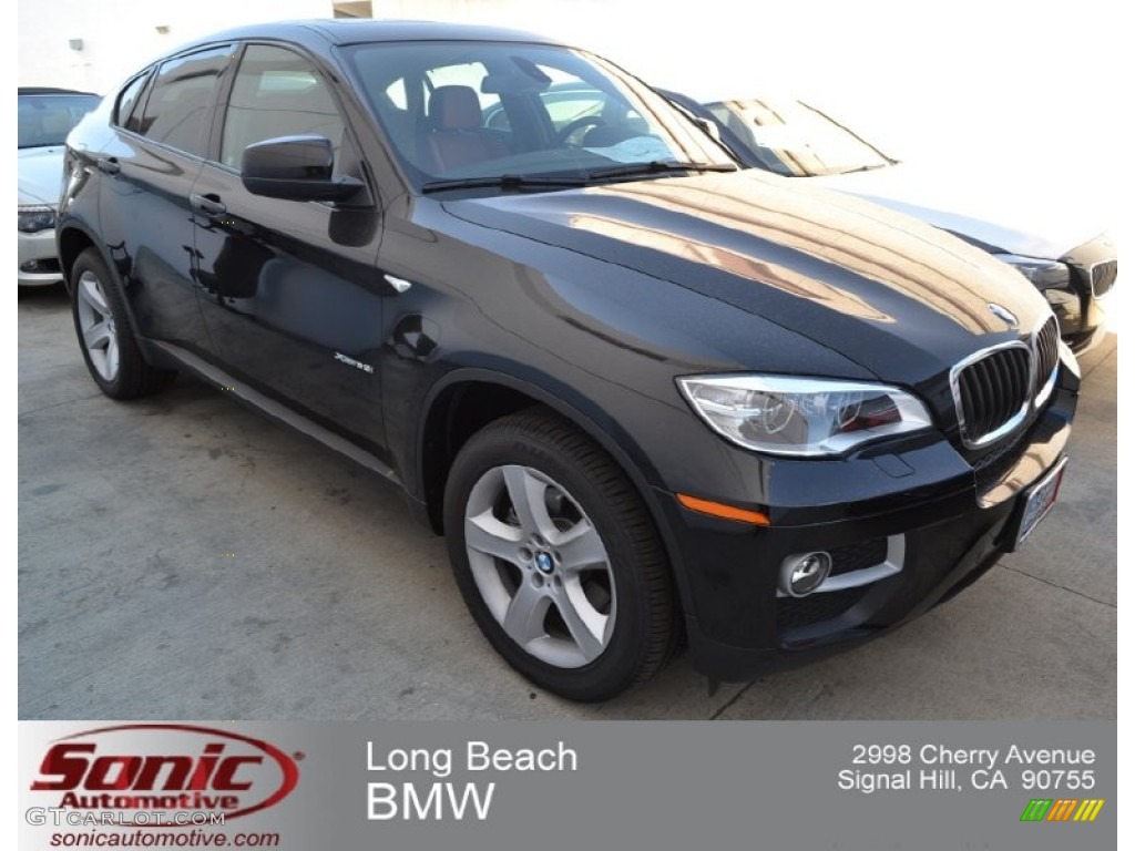 2013 X6 xDrive35i - Black Sapphire Metallic / Vermillion Red photo #1