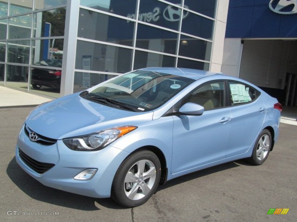 2013 Elantra GLS - Blue Sky Metallic / Beige photo #1