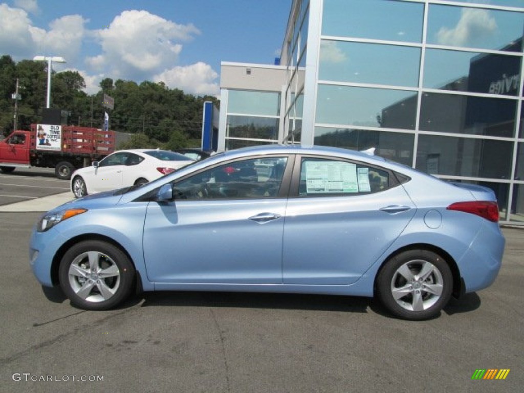 2013 Elantra GLS - Blue Sky Metallic / Beige photo #2