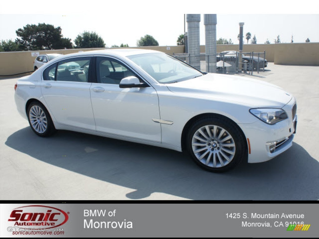 2013 7 Series 740Li Sedan - Mineral White Metallic / Ivory White/Black photo #1