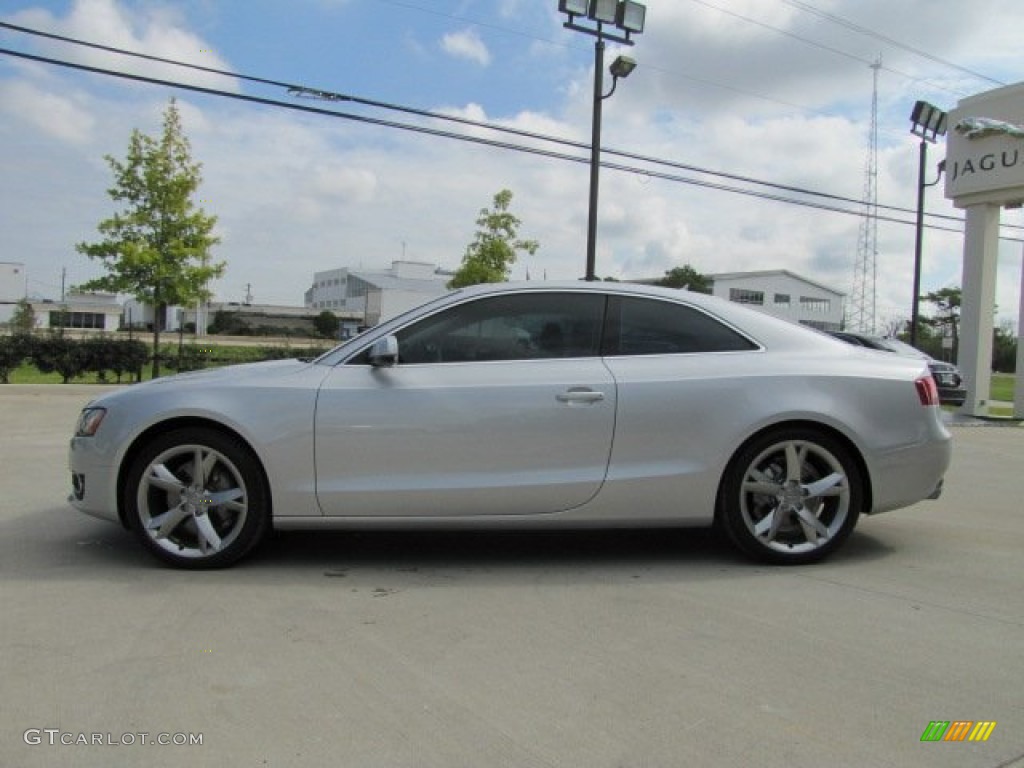 2012 A5 2.0T quattro Coupe - Ice Silver Metallic / Black photo #7