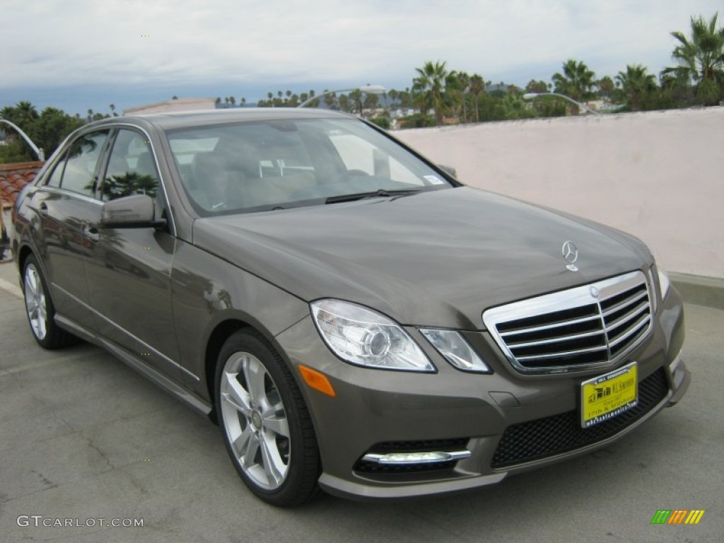 2013 E 350 Sedan - Indium Grey Metallic / Almond photo #1