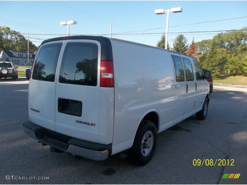 2003 Express 3500 Extended Cargo Van - Summit White / Medium Dark Pewter photo #5