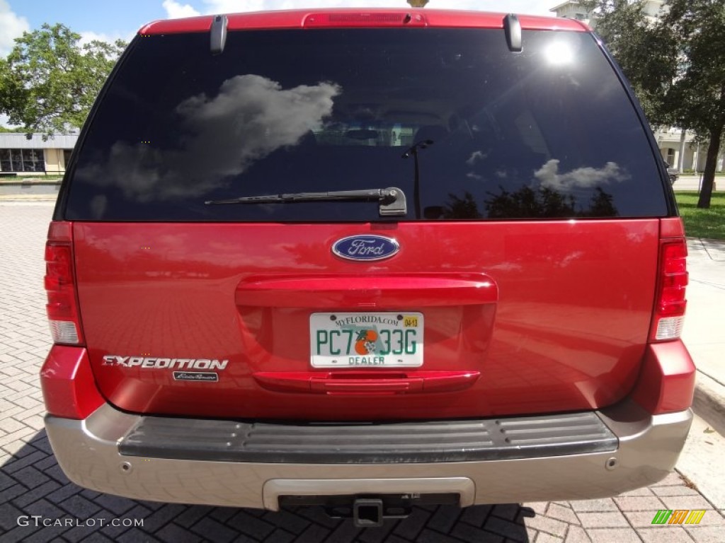2003 Expedition Eddie Bauer 4x4 - Laser Red Tinted Metallic / Medium Parchment photo #6