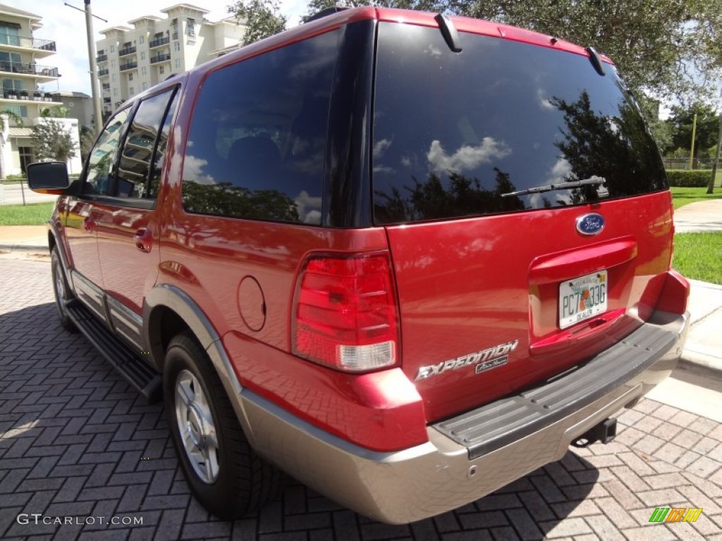 2003 Expedition Eddie Bauer 4x4 - Laser Red Tinted Metallic / Medium Parchment photo #7