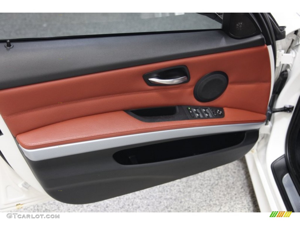 2009 BMW 3 Series 335i Sedan Chestnut Brown Dakota Leather Door Panel Photo #70826208