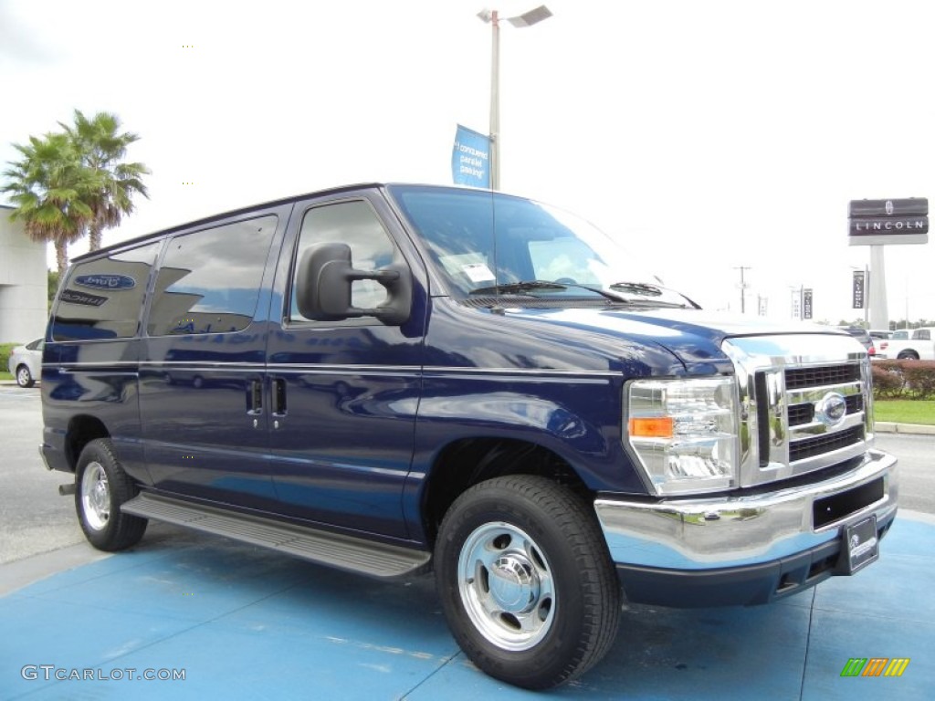 Dark Blue Pearl Metallic 2008 Ford E Series Van E150 Passenger Exterior Photo #70827051